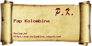 Pap Kolombina névjegykártya
